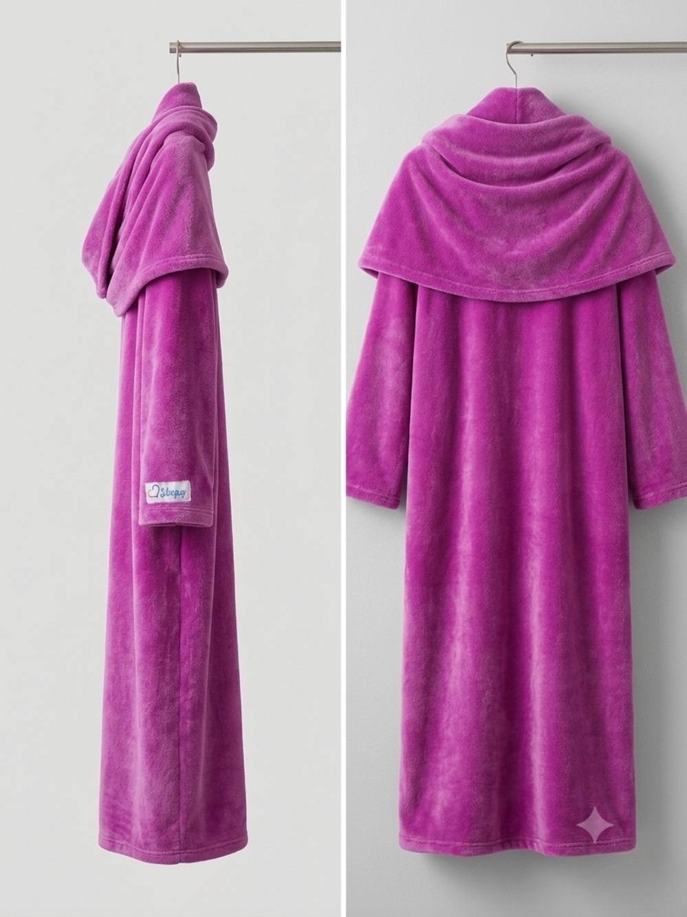 Ultra-Soft Magenta Blanket Shrug Robe - Oversized Comfort (Fits S-L)